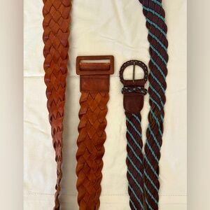 Hollister leather woven belts (lot)